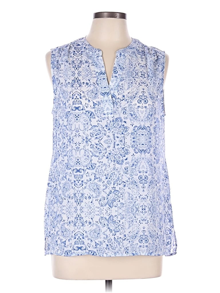 Pre-owned Chaus Sleeveless Blouse In White