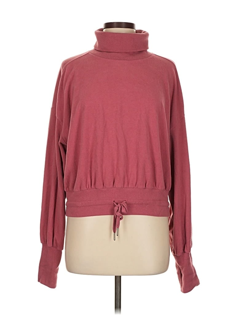 Pre-owned Sweaty Betty Turtleneck Sweater In Burgundy