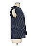 Assorted Brands 100% Polyester Polka Dots Blue Short Sleeve Blouse Size L - photo 4
