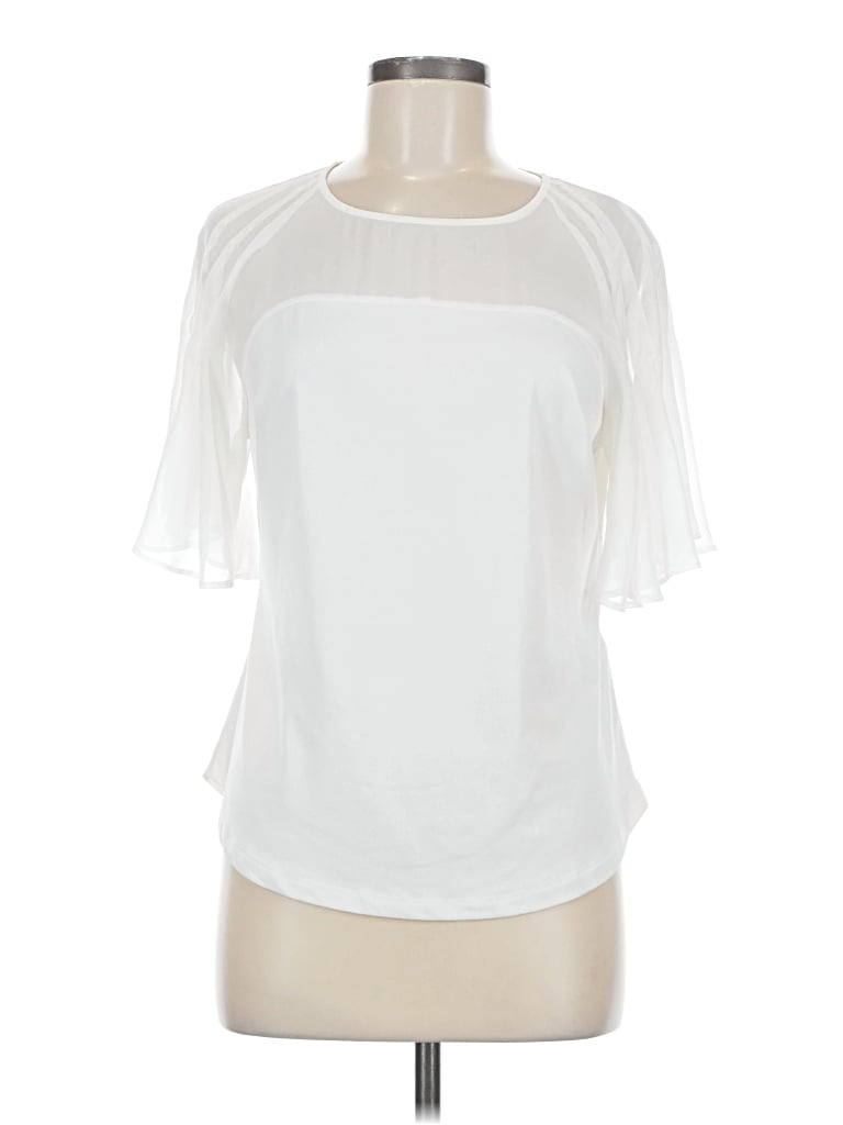 Pre-owned 7th Avenue Design Studio New York & Company Short Sleeve T-shirt In White