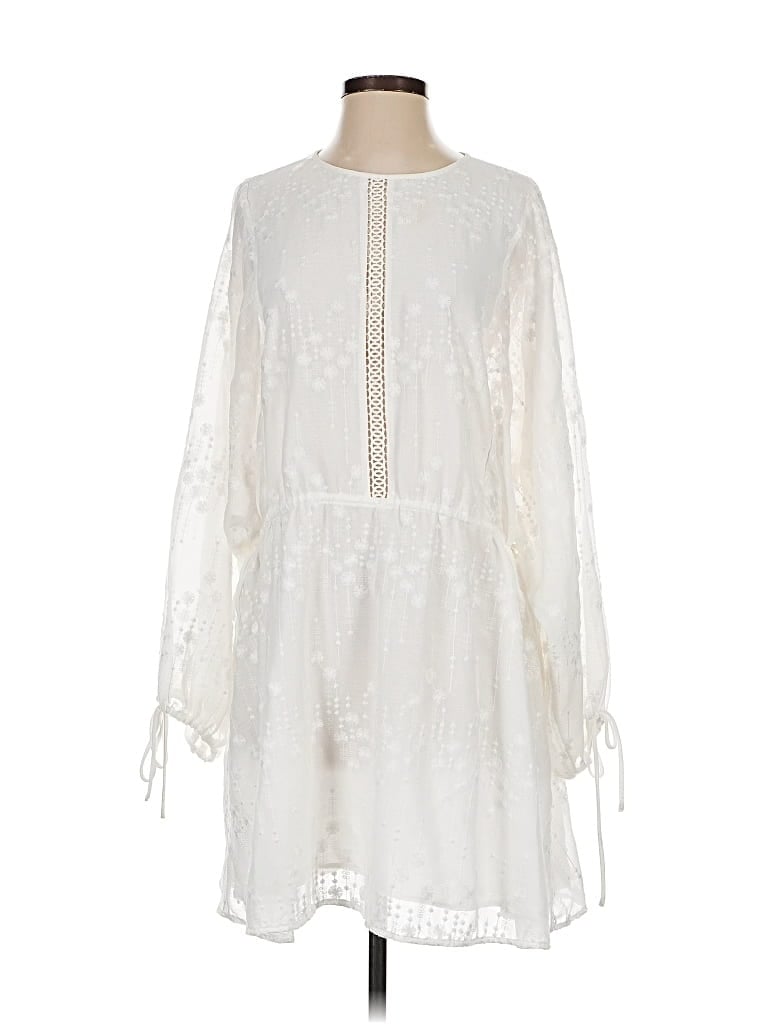 Pre-owned H&m Cocktail Dress In White