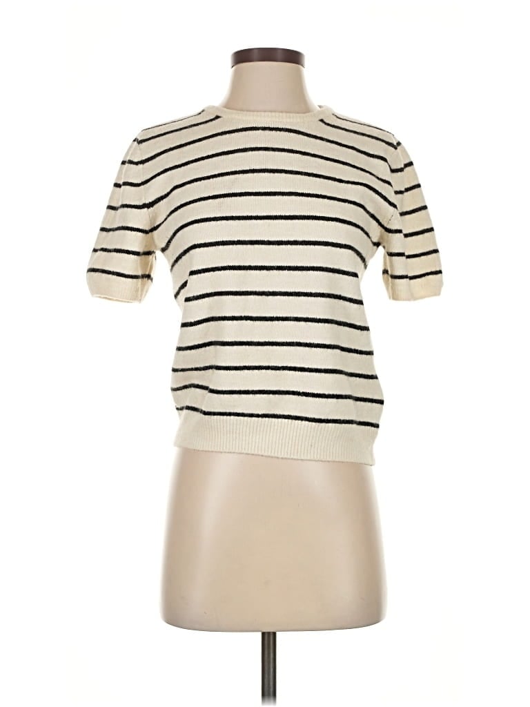 Pre-owned H&m Cardigan Sweater In White