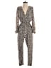 Banana Republic 100% Polyester Animal Print Brown Jumpsuit Size 0 - photo 1