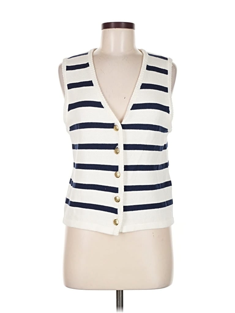 Pre-owned J.crew Factory Store Sweater Vest In White