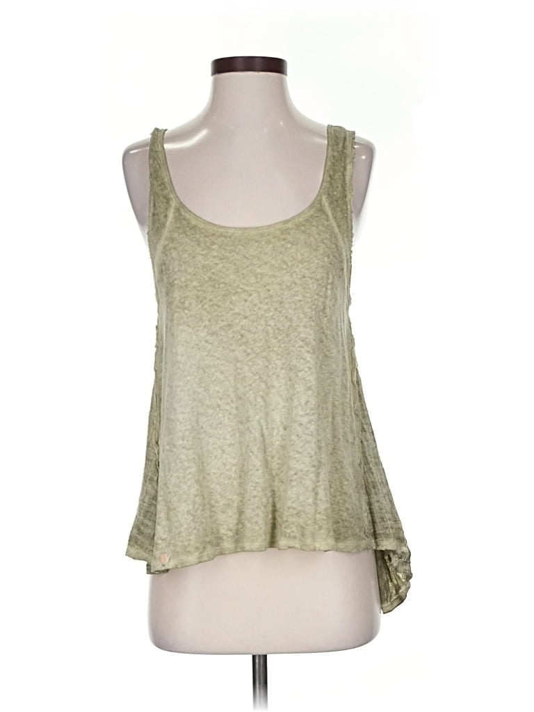 Pre-owned We The Free Tank Top Green Strapless Neckline Tops