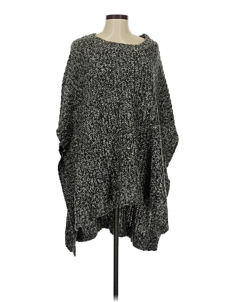 Pre-owned Assorted Brands Poncho In Gray