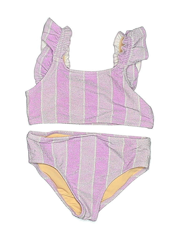 Pre-owned Crewcuts Outlet Kids' Two Piece Swimsuit In Purple