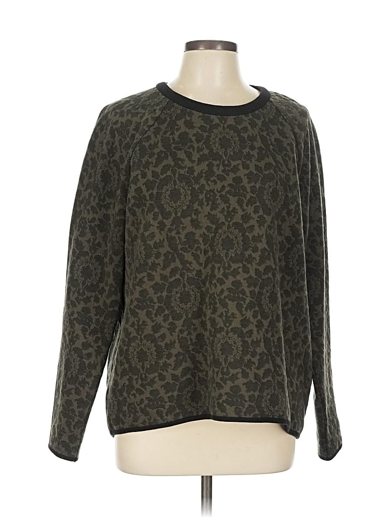 Pre-owned Lou & Grey Pullover Sweater In Green