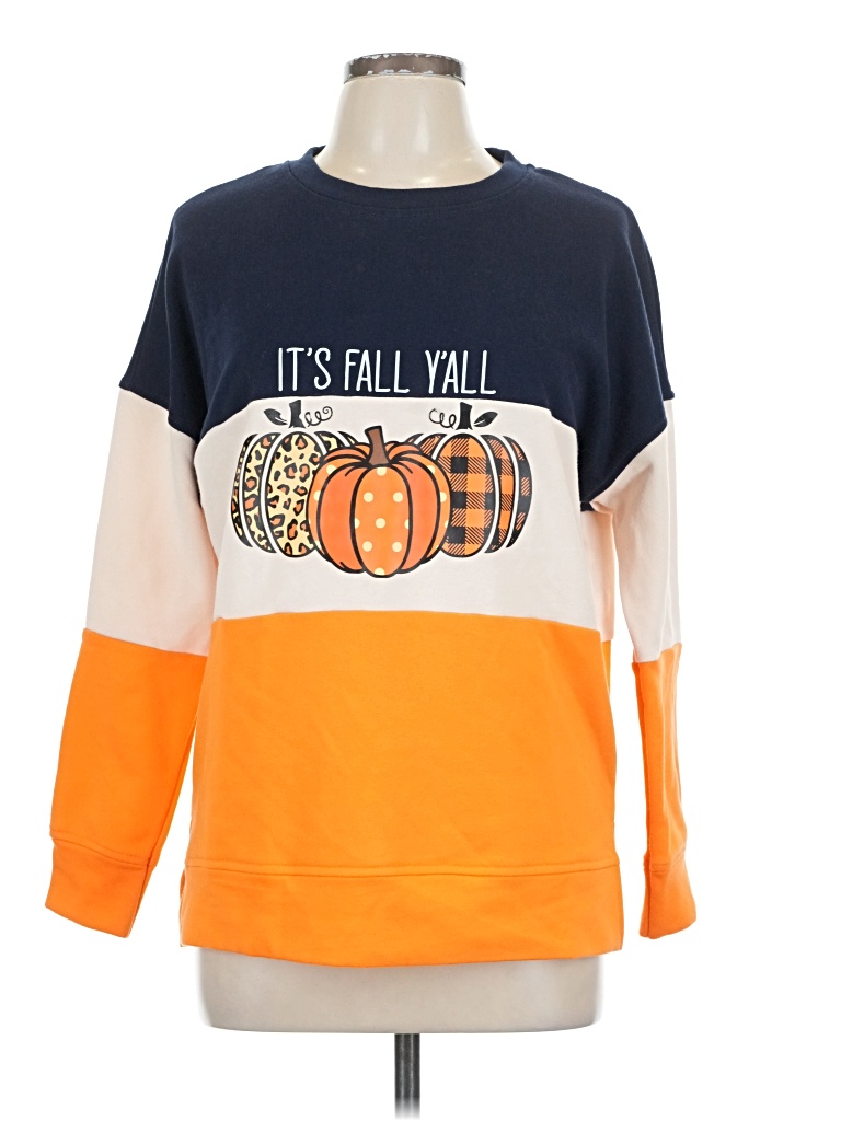 Pre-owned Unbranded Pullover Sweater In Orange