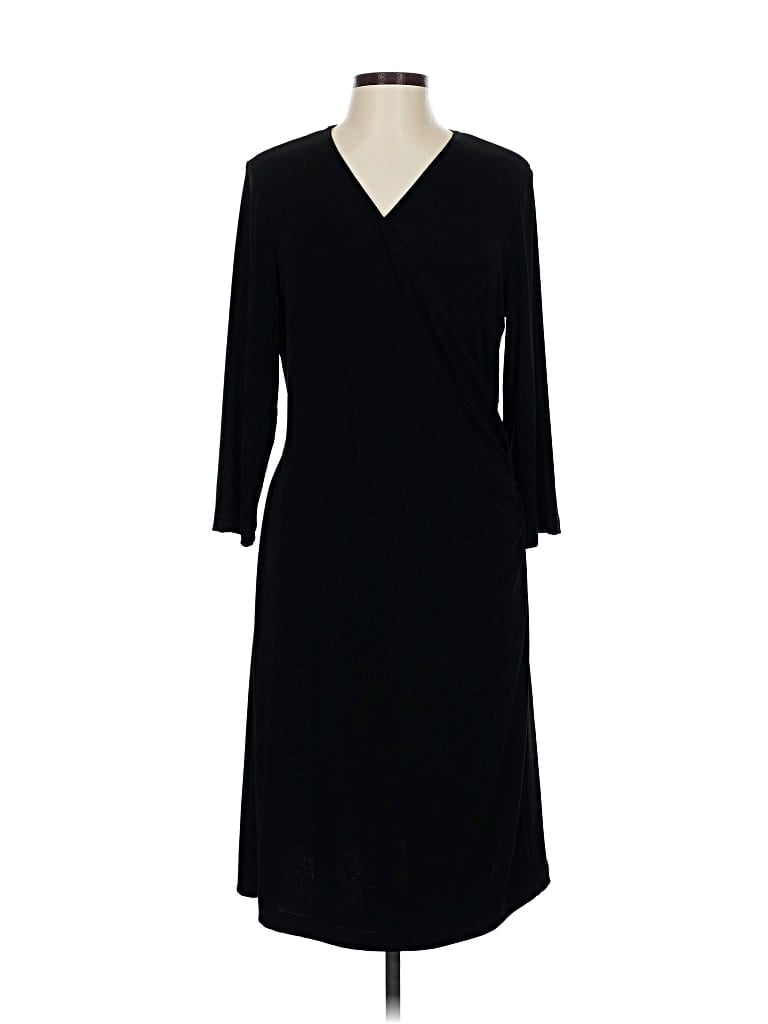 Pre-owned Travelers By Chico's Casual Dress In Black