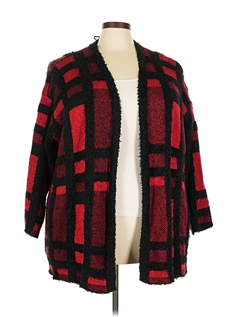 Pre-owned Lane Bryant Cardigan Sweater In Red