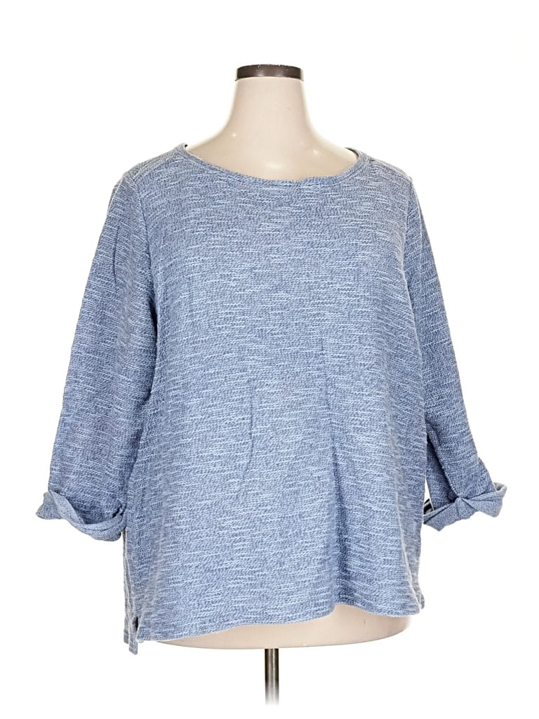 Pre-owned Croft & Barrow Pullover Sweater In Blue