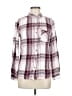 Miami Plaid Burgundy Long Sleeve Button-Down Shirt Size M - photo 1