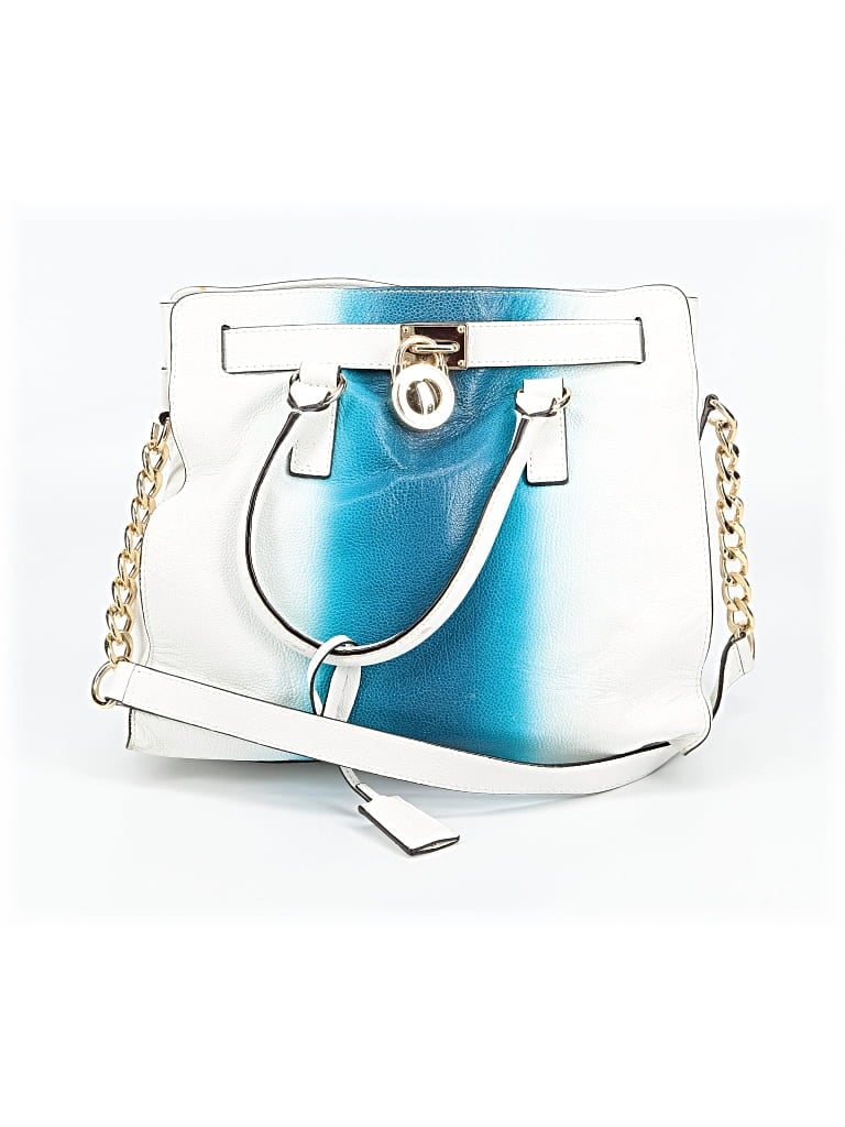 Pre-owned Michael Michael Kors Leather Satchel In White