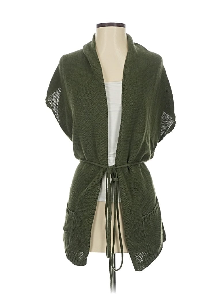 Pre-owned Eddie Bauer Cardigan Sweater In Green