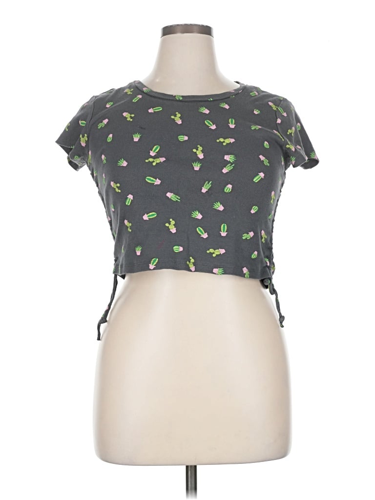 Pre-owned Mighty Fine Short Sleeve T-shirt In Gray