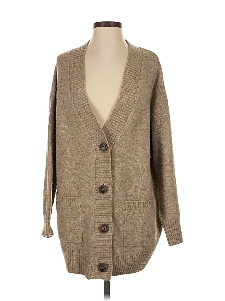 Pre-owned Mng Cardigan Sweater In Brown
