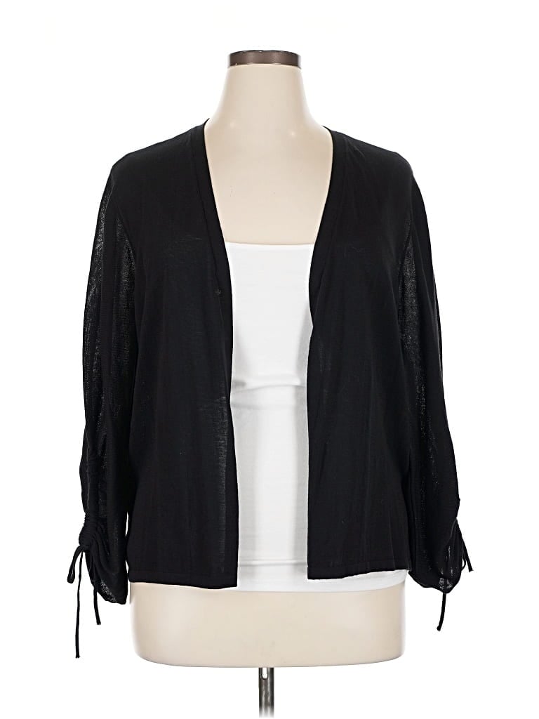 Pre-owned Chico's Cardigan Sweater In Black