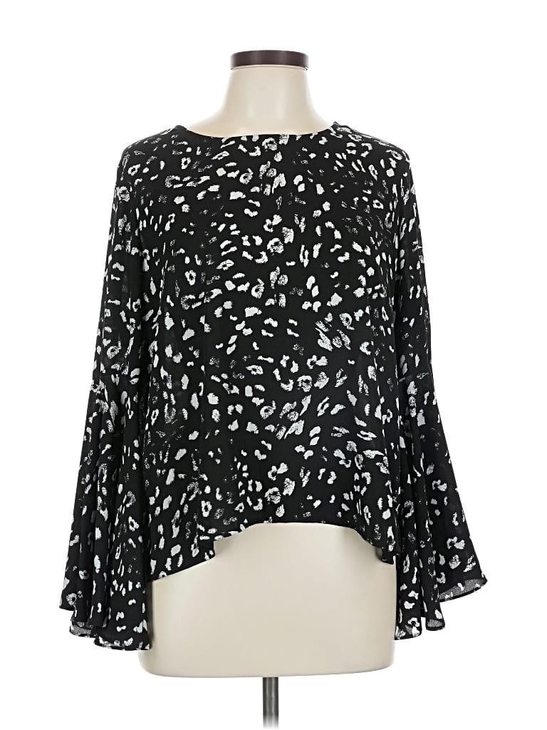 Pre-owned Vince Camuto Long Sleeve Blouse In Black