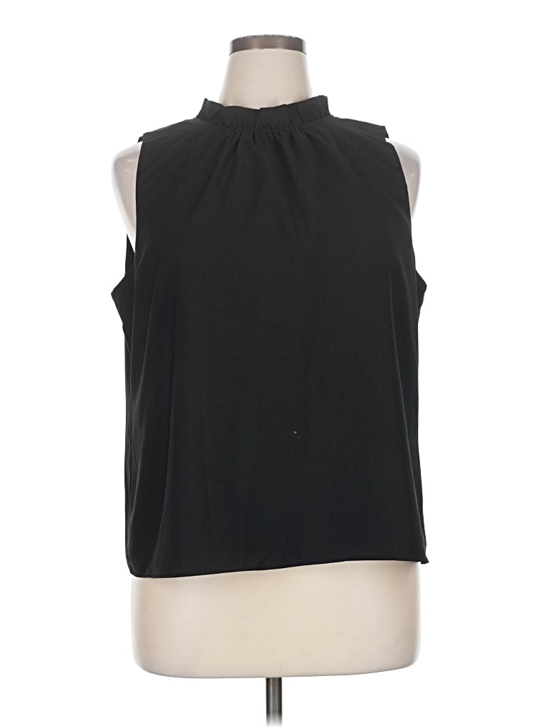 Pre-owned J.crew Factory Store Sleeveless Blouse In Black