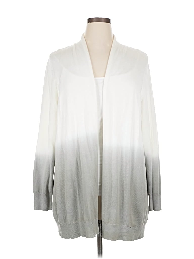 Belle By Kim Gravel Cardigan Sweater In Silver