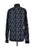 Express Print Blue Long Sleeve Blouse Size S - photo 2