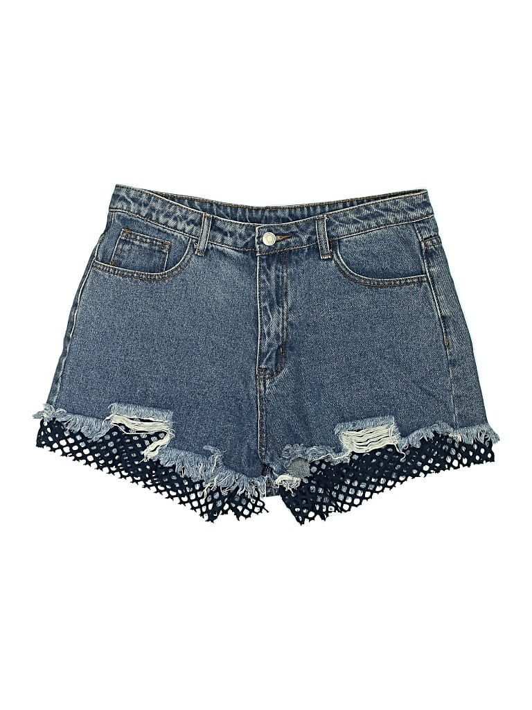 Pre-owned Blue Blush Denim Shorts In Blue