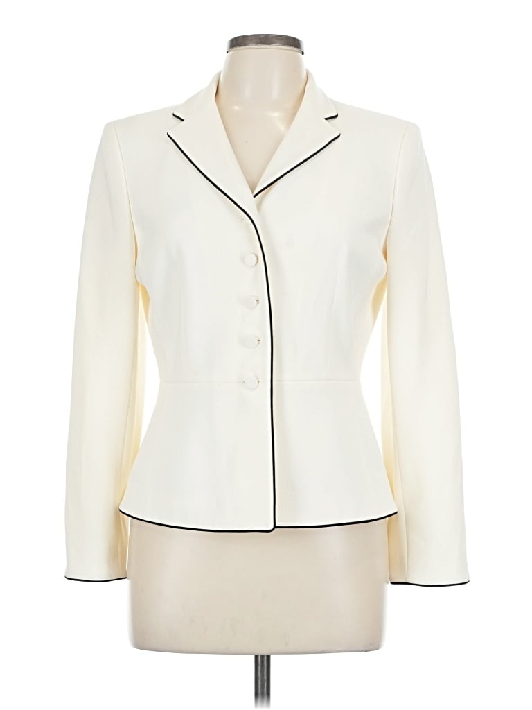 Pre-owned Ann Taylor Blazer Jacket In White