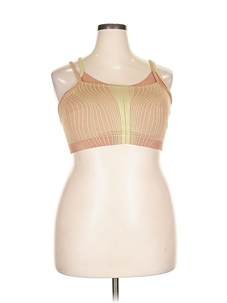 Pre-owned Nike Tank Top Tan Halter Neckline Tops In Brown