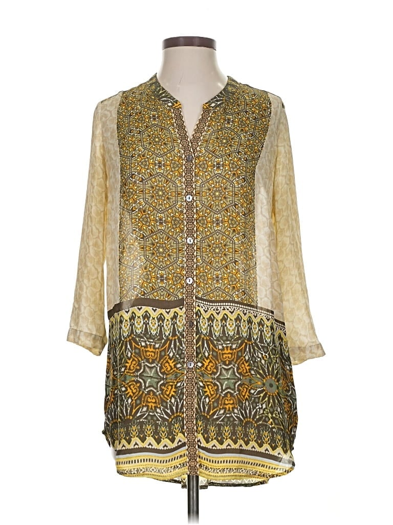 Pre-owned Nic + Zoe Casual Dress In Yellow