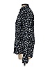 Express Print Blue Long Sleeve Blouse Size S - photo 5