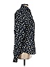 Express Print Blue Long Sleeve Blouse Size S - photo 4