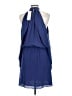 Parker 100% Polyester Solid Blue Cocktail Dress Size L - photo 2