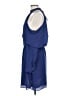 Parker 100% Polyester Solid Blue Cocktail Dress Size L - photo 5