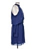 Parker 100% Polyester Solid Blue Cocktail Dress Size L - photo 4