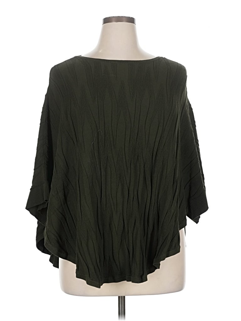 Pre-owned Chico's Poncho In Green