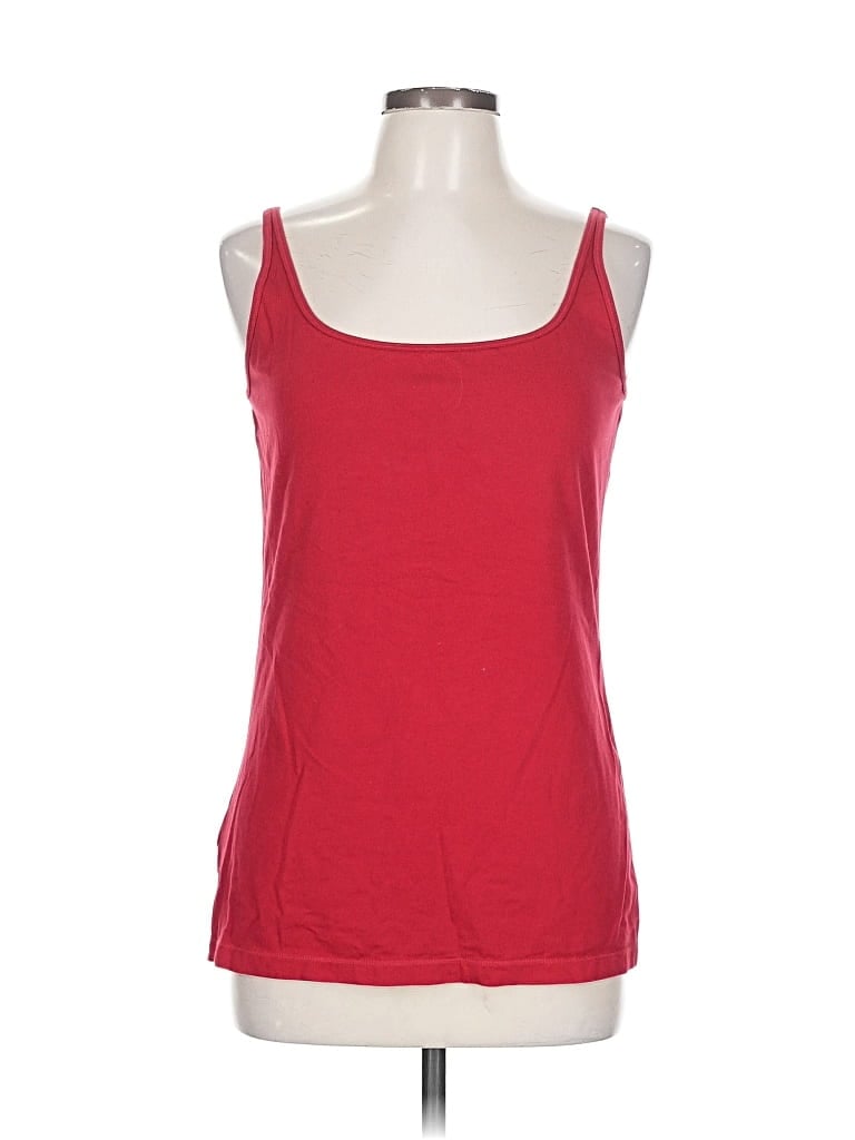 Pre-owned Eddie Bauer Tank Top Red Strapless Neckline Tops