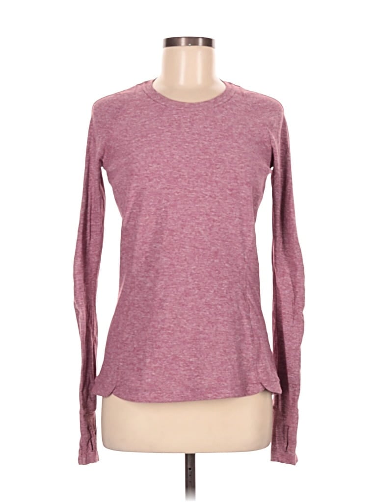 LULULEMON ATHLETICA Pre-owned Long Sleeve T-shirt In Burgundy