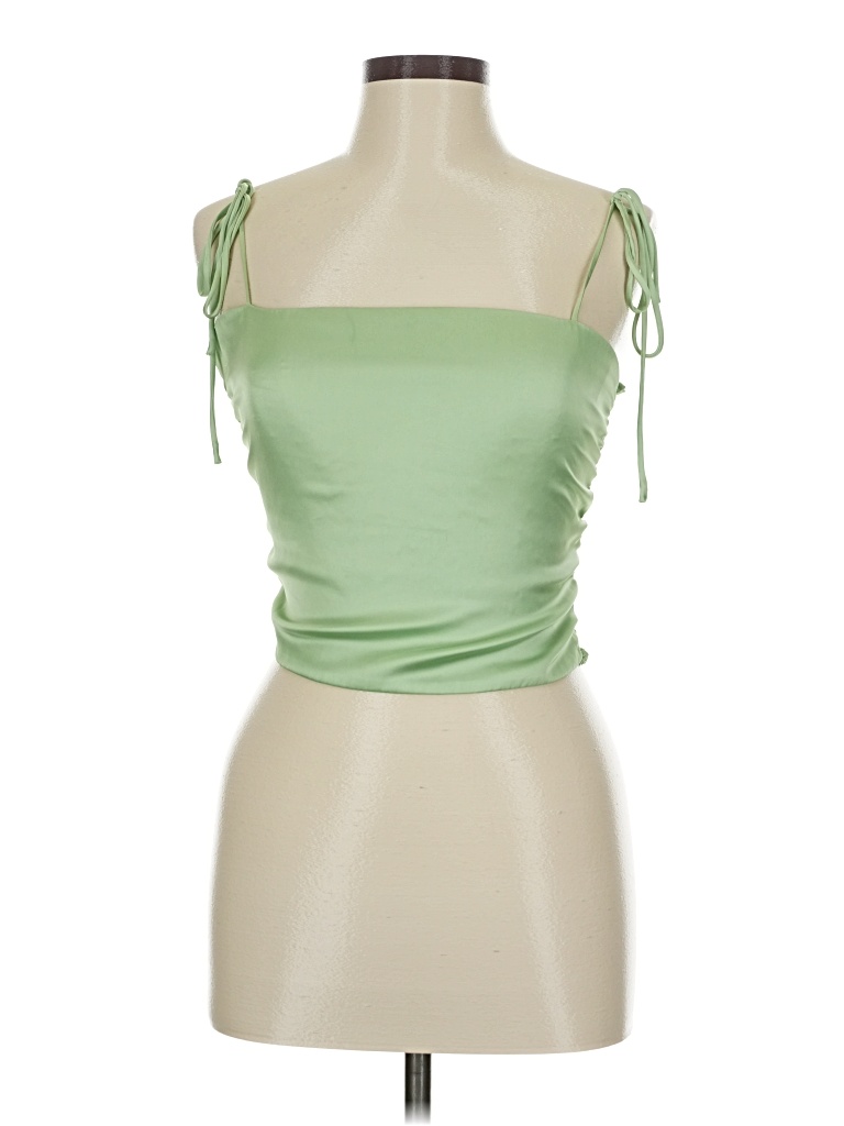 Pre-owned Urban Outfitters Sleeveless Top Green Strapless Neckline Tops