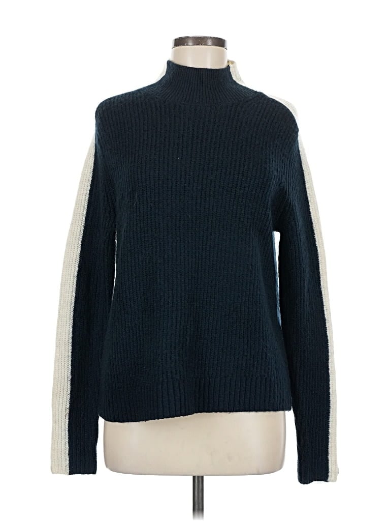 Pre-owned Abercrombie & Fitch Turtleneck Sweater In Blue