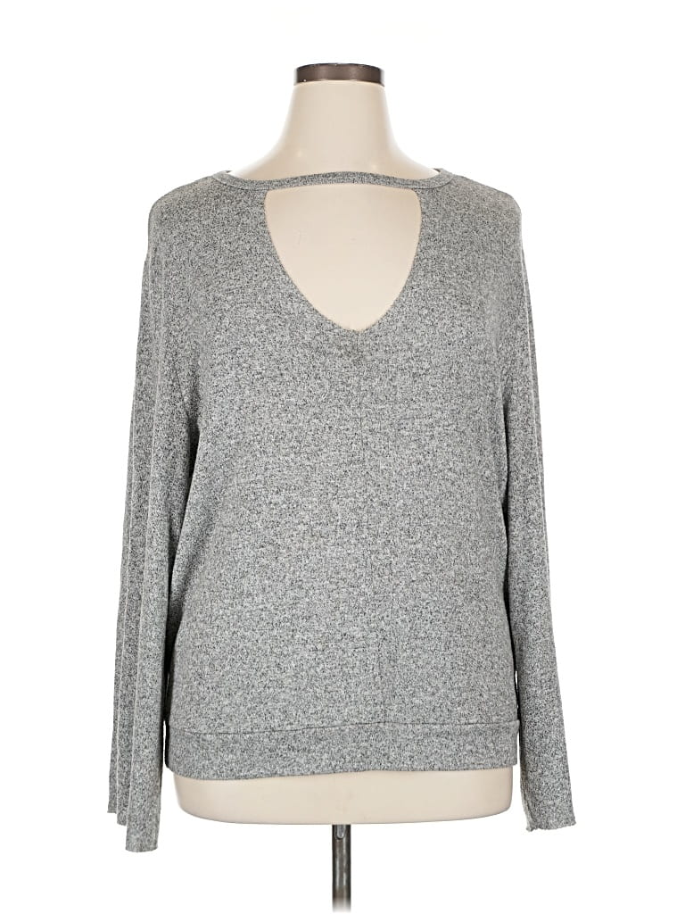 Pre-owned Lucky Brand Pullover Sweater In Gray