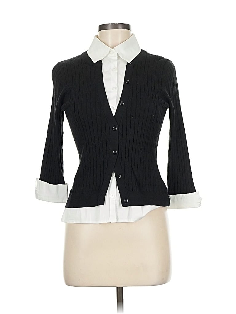 August Silk 3/4 Sleeve Blouse In Black