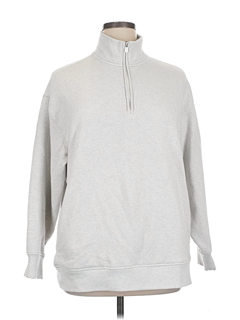 Pre-owned Athleta Sweatshirt In Gray