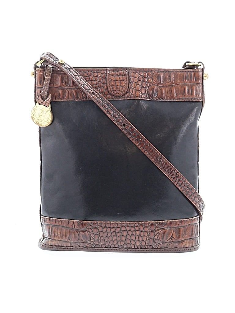 Pre-owned Brahmin Leather Crossbody Bag In Black