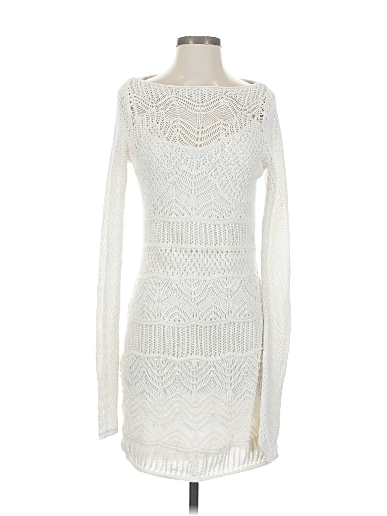 Pre-owned Abercrombie & Fitch Pullover Sweater In White