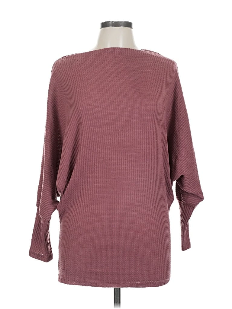 Pre-owned Vine & Love Pullover Sweater In Burgundy