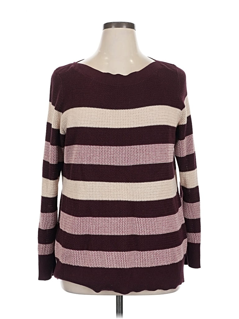 Pre-owned Market & Spruce Pullover Sweater In Burgundy