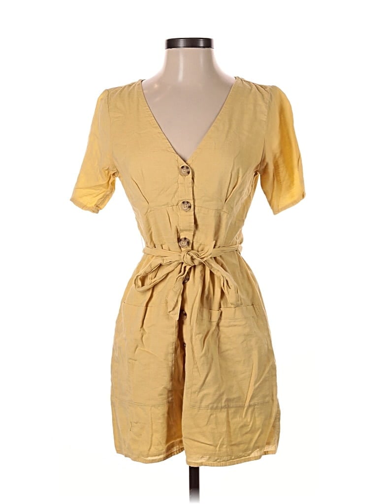 Pre-owned Abercrombie & Fitch Casual Dress In Yellow