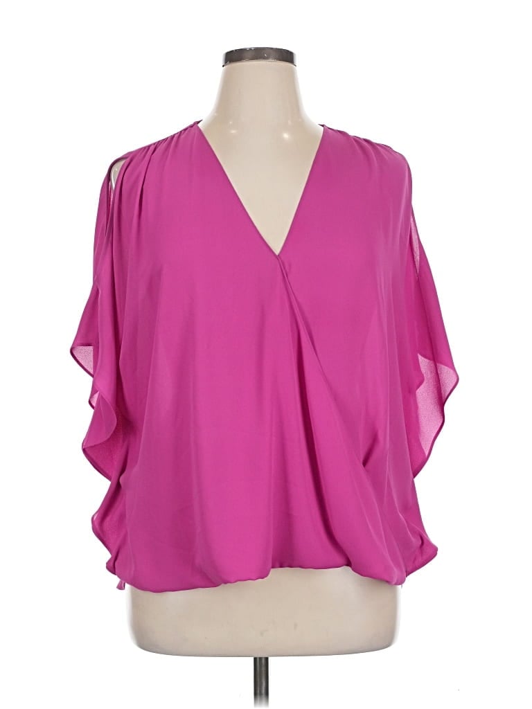Pre-owned Inc International Concepts 3/4 Sleeve Blouse In Pink