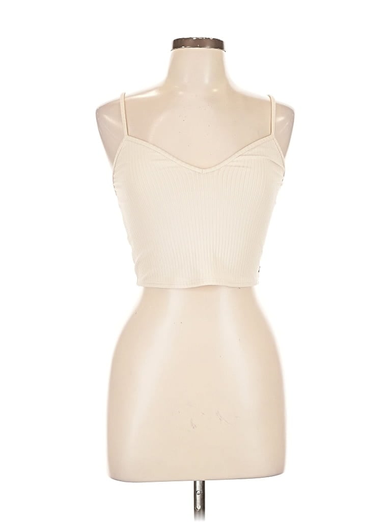 Pre-owned Roxy Tank Top Ivory Strapless Neckline Tops In White